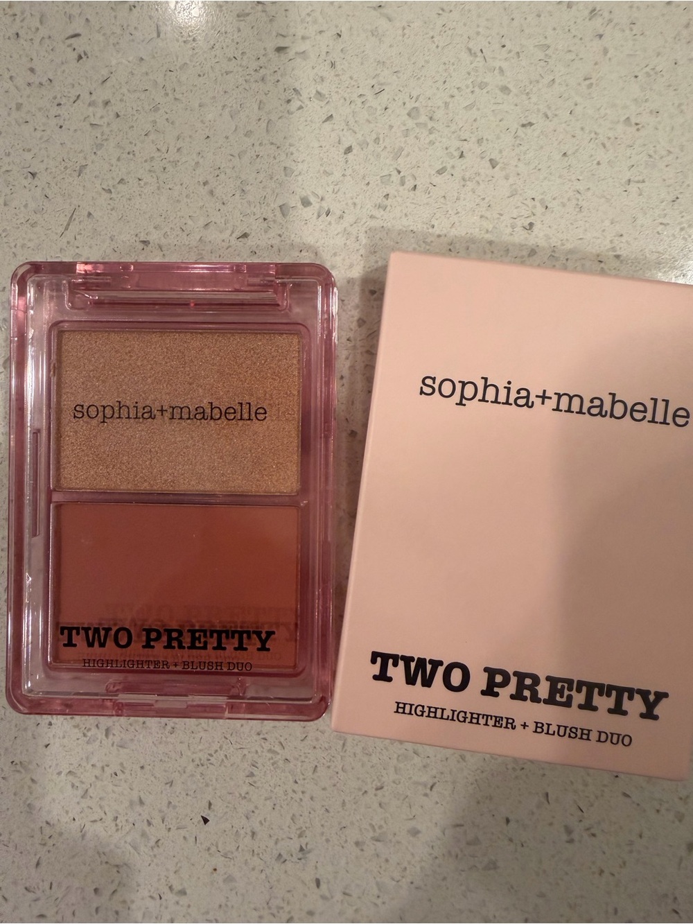 sophia+mabelle Two Pretty Highlighter + Blush Duo